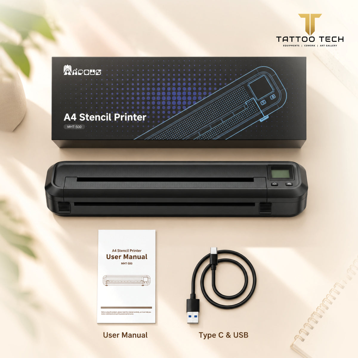 MHT-500 Stencil Wireless Thermal Tattoo Printer