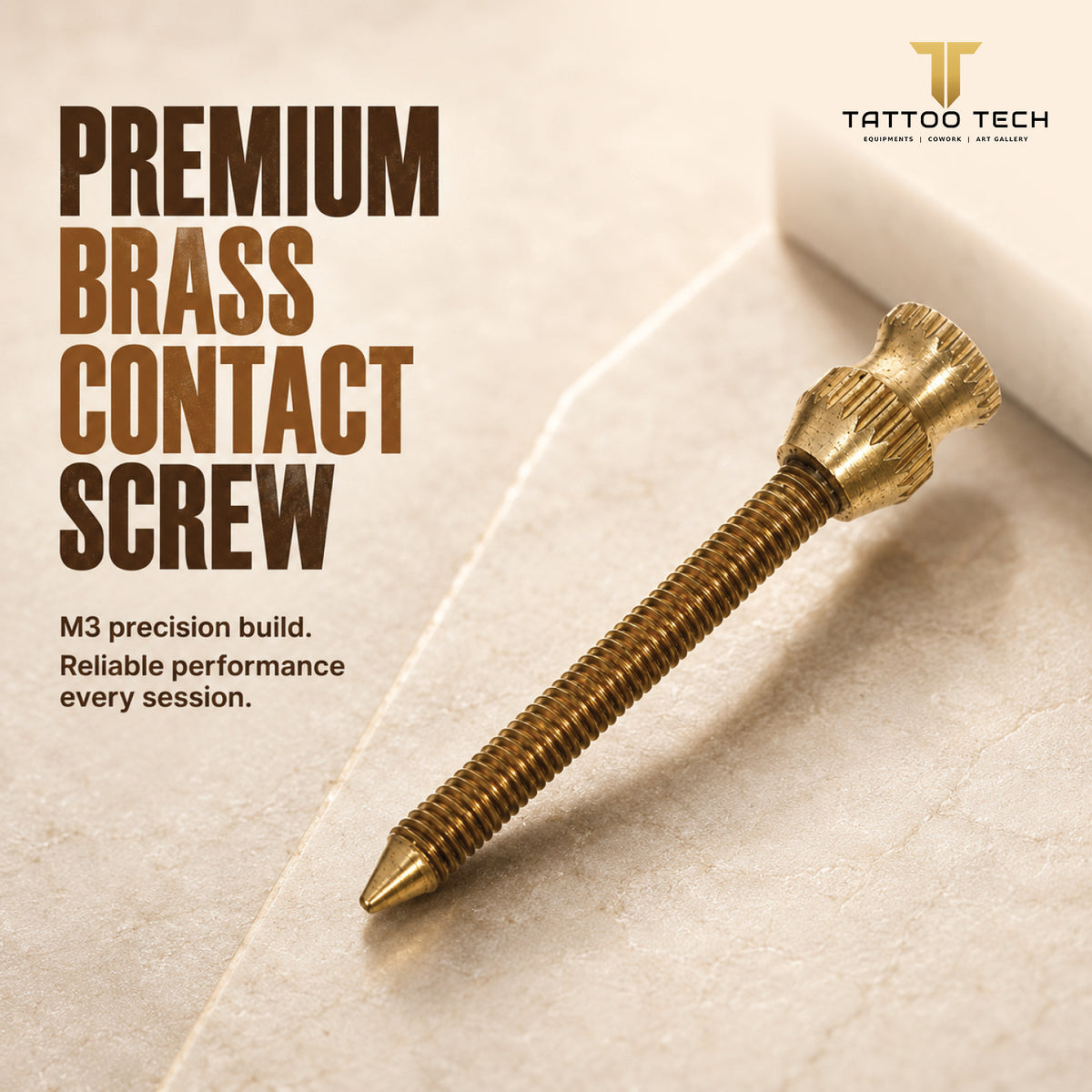 Premium M3 (3 mm) brass contact screw