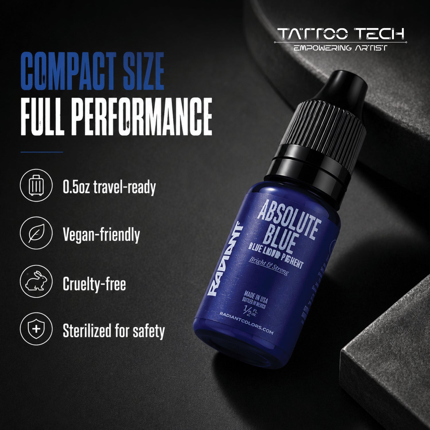 Radiant Tattoo Color Individual Bottles - 0.5oz