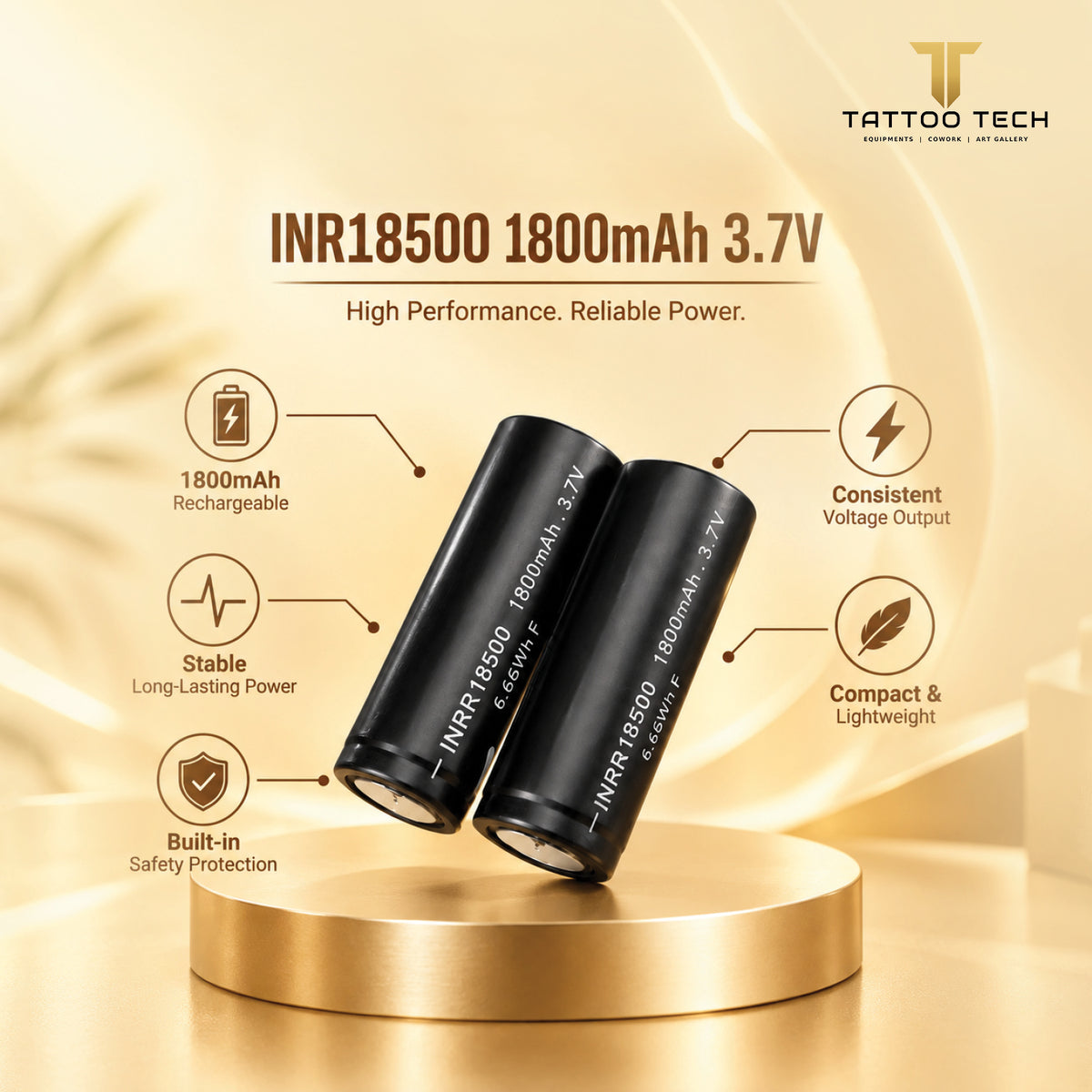 Rechargeable Lithium Battery - 1800mAh