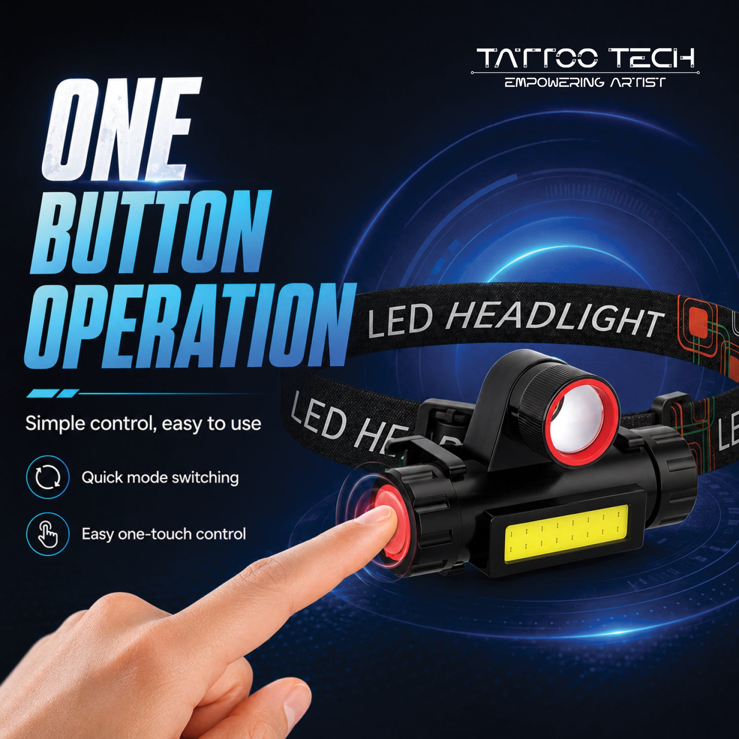 Rechargeable LED Head Light For Tattoo Artist