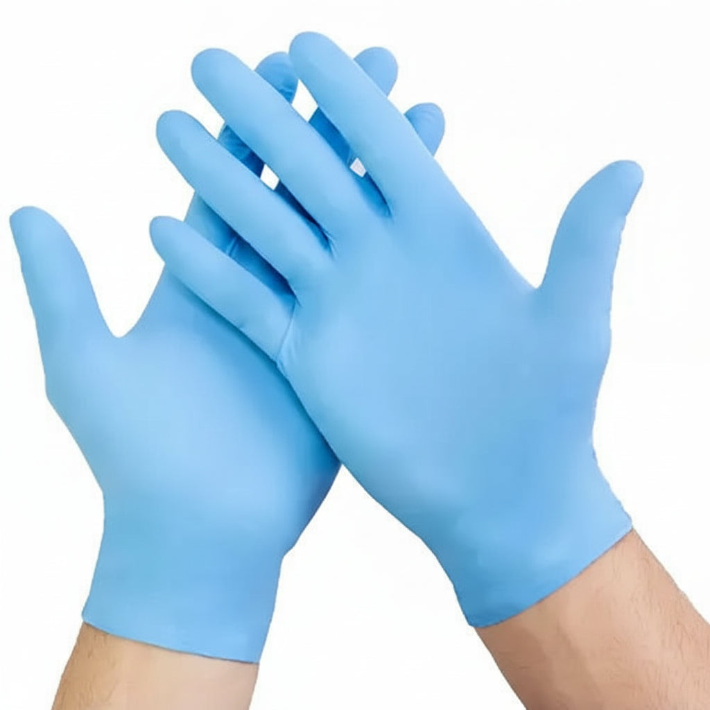Black and Blue Gloves-100%Nitrile