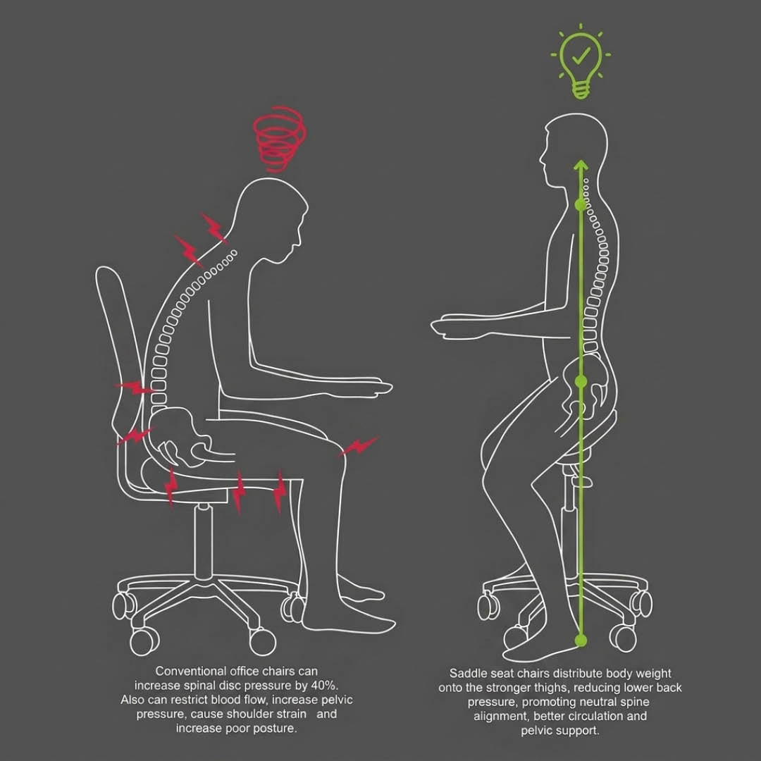 Tattoo Stool with Adjustable Wave Seat