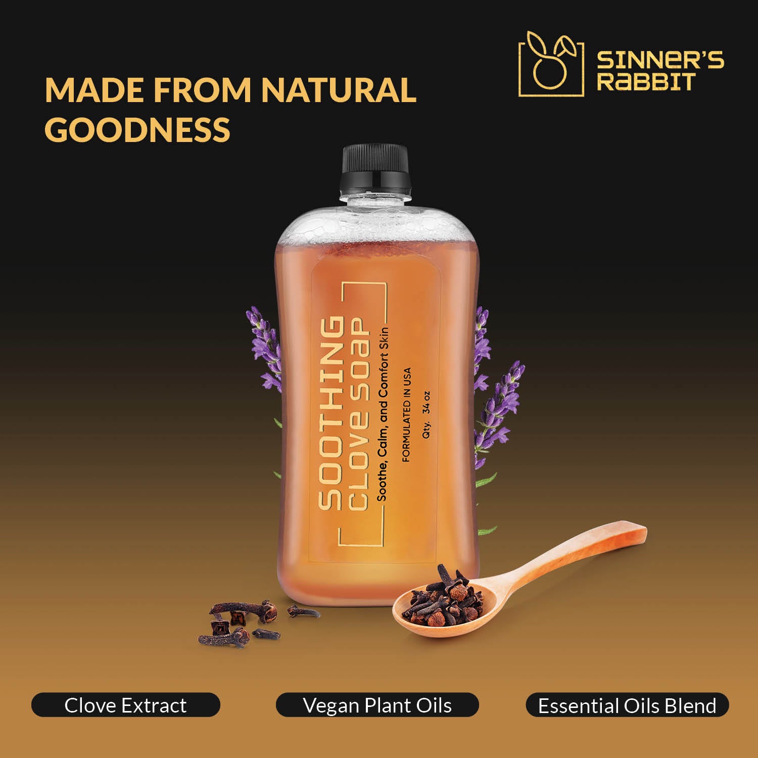 Sinner Rabbit Clove Soap - Eugenol Naturally Soothe and Protect (Ready to USE)
