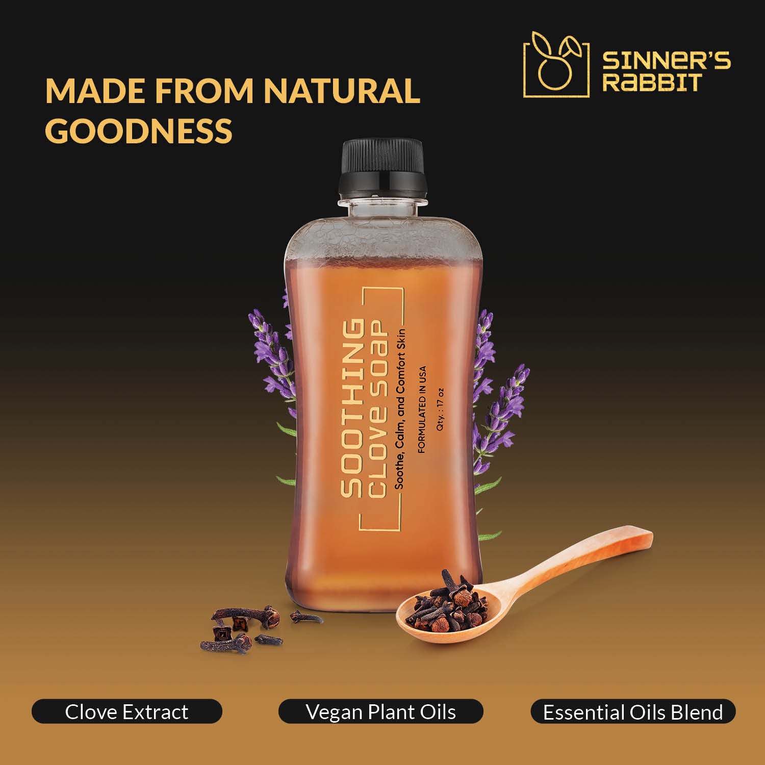 Sinner Rabbit Clove Soap - Eugenol Naturally Soothe and Protect (Ready to USE)