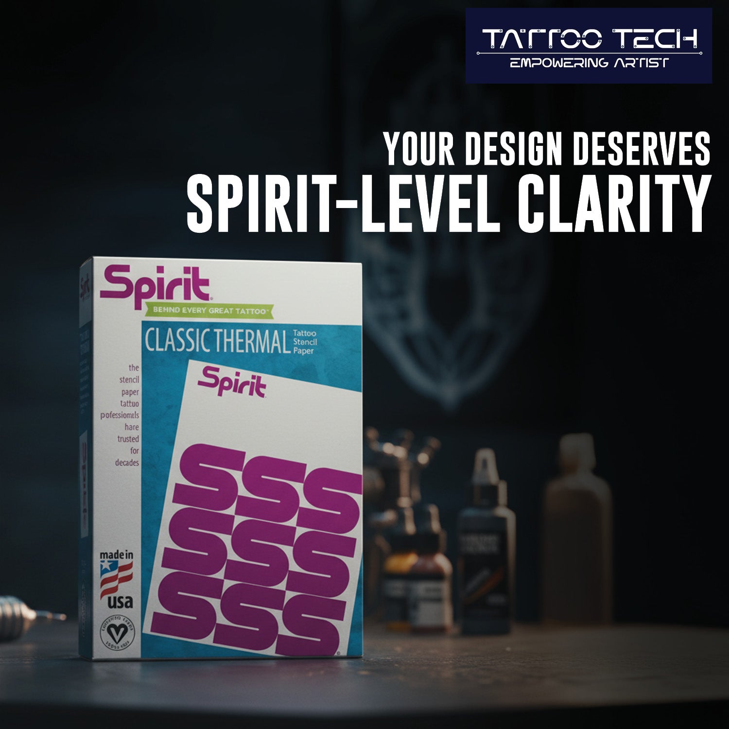 Spirit Thermal Tattoo Stencil Sheet for Sharp & Long-Lasting