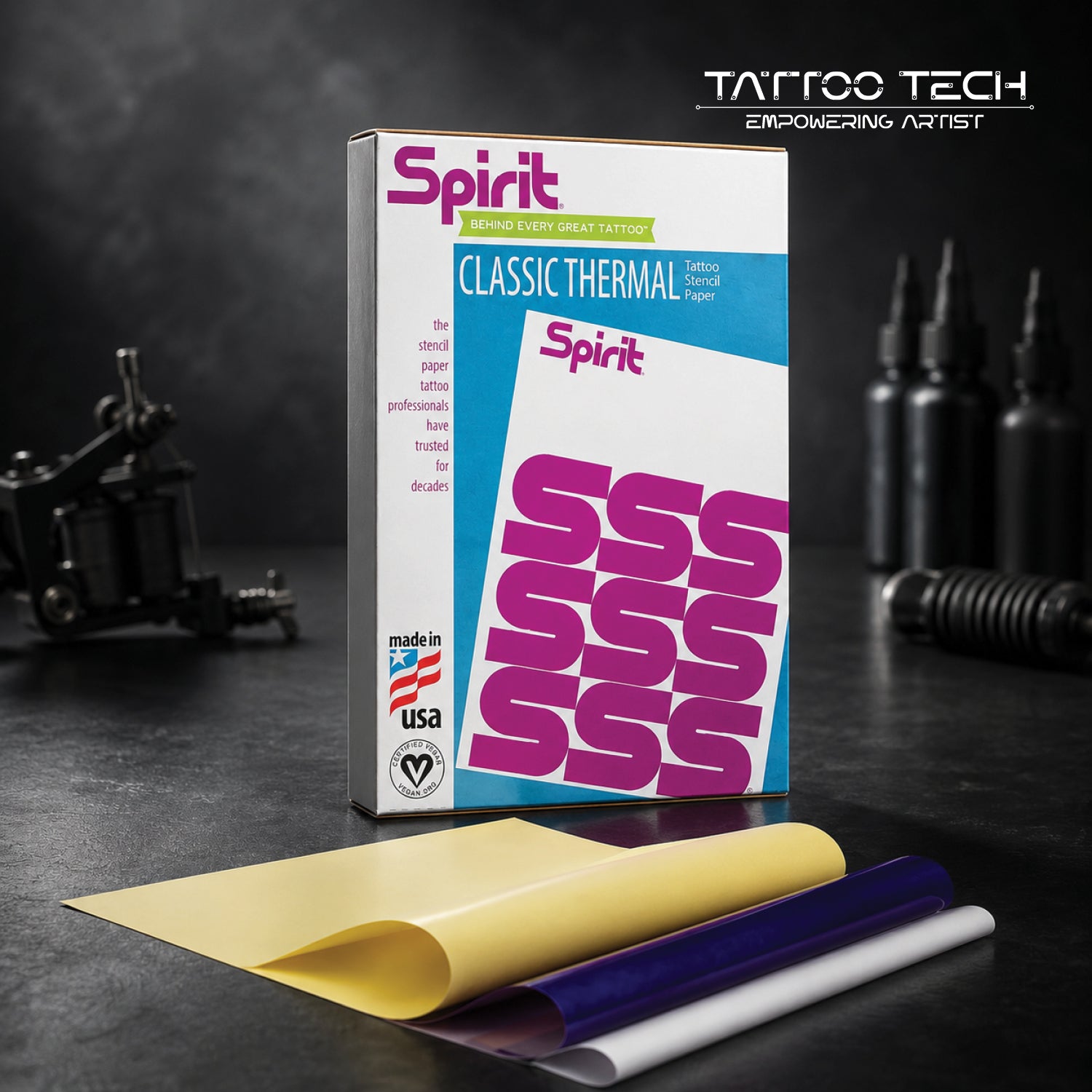 Spirit Thermal Tattoo Stencil Sheet for Sharp & Long-Lasting