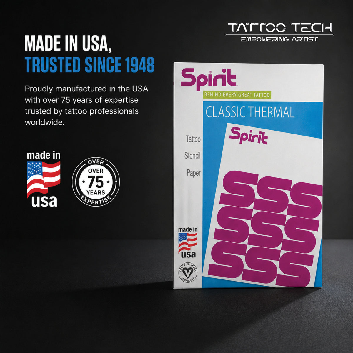 Spirit Thermal Tattoo Stencil Sheet for Sharp & Long-Lasting