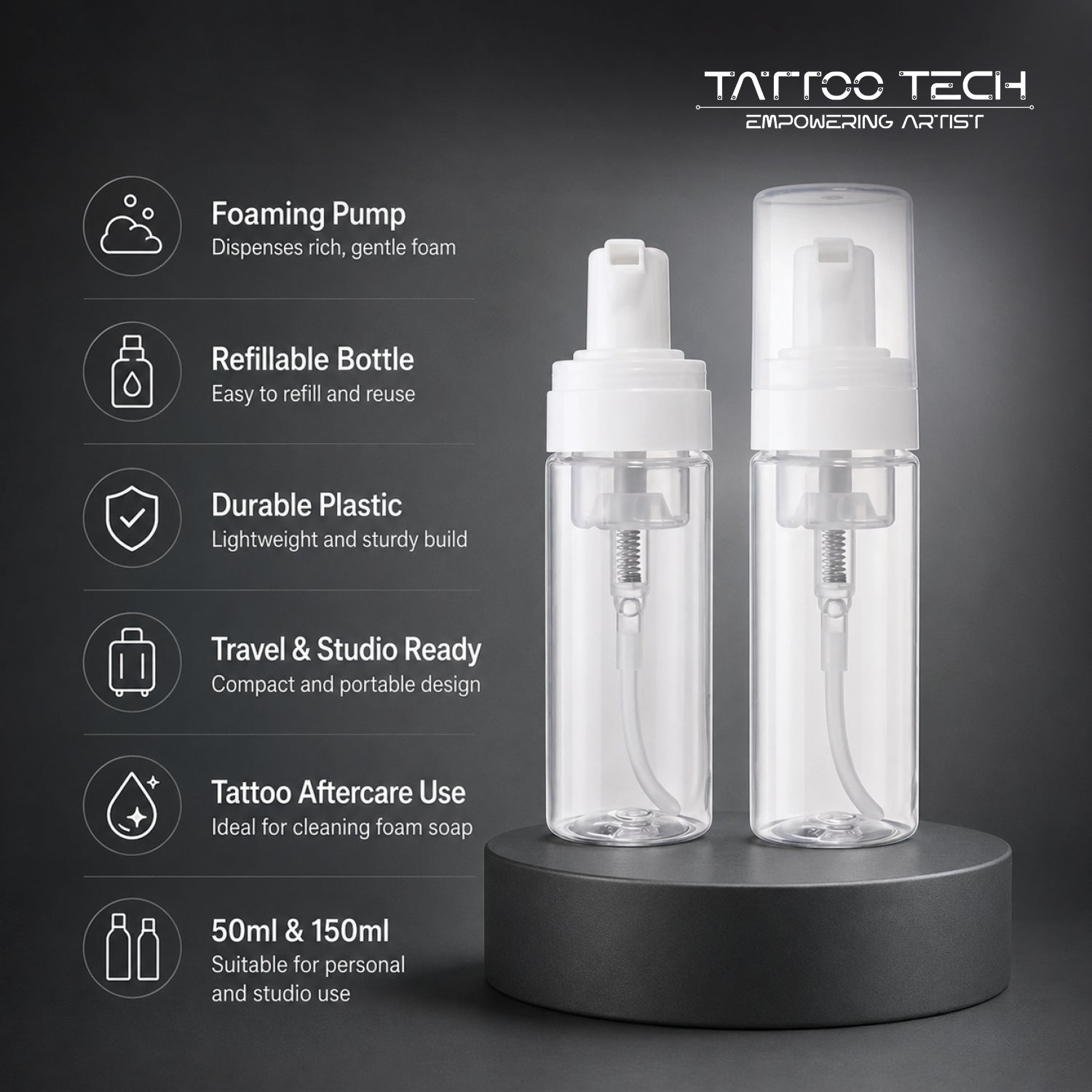 Tattoo Foaming Empty Bottle 150ml