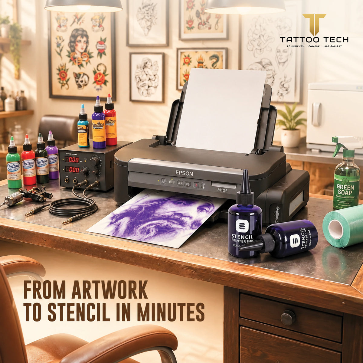 Tattoo Transfer Stencil Ink 4oz for Sharp Prints