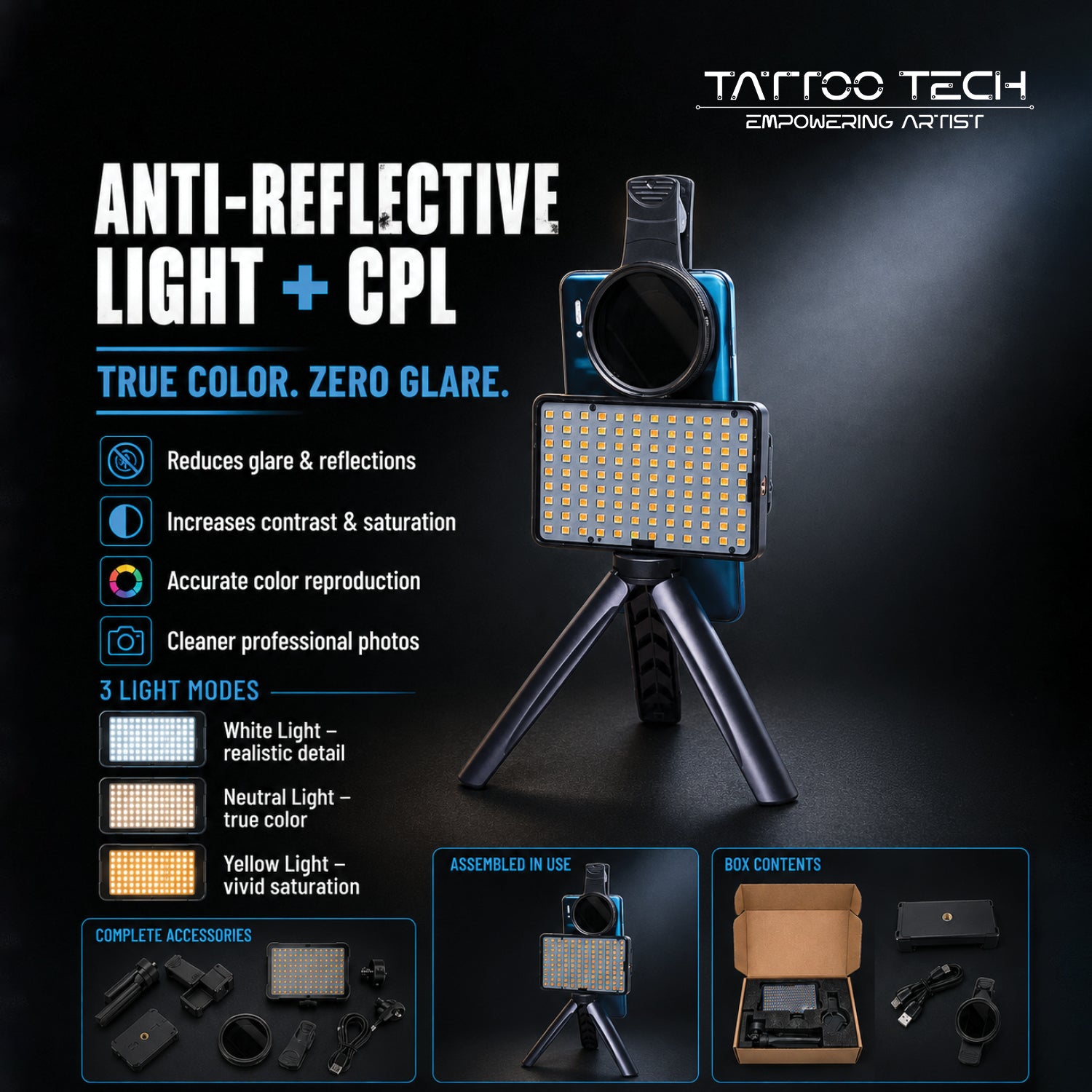 Tattoo Fill Adjustable Light