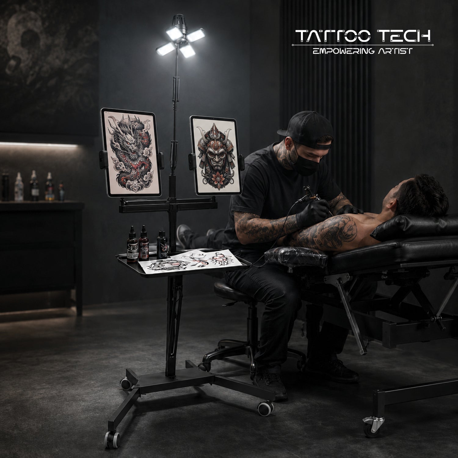 Tattoo LED Workstation with Adjustable Arms