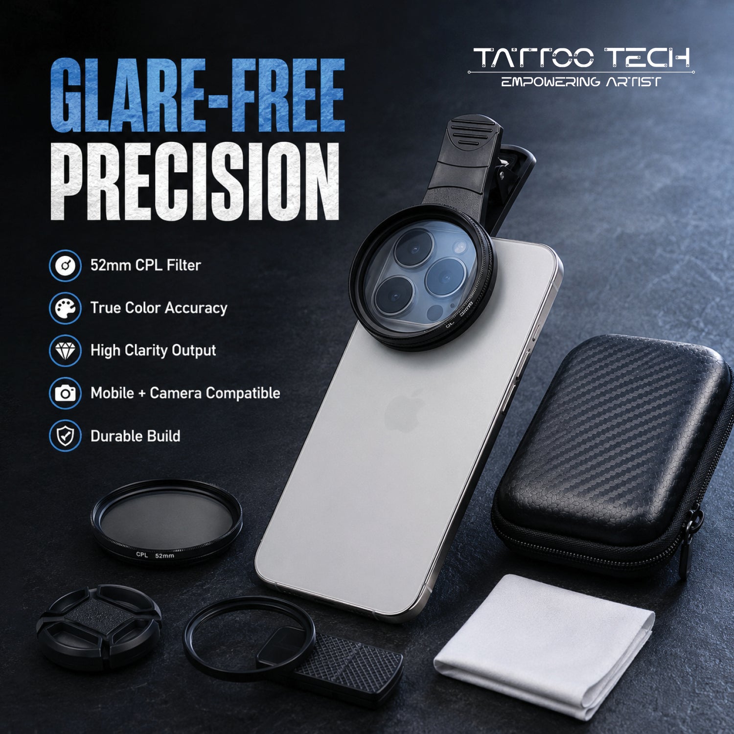 Tattoo Photography Polarizing Filter 52mm