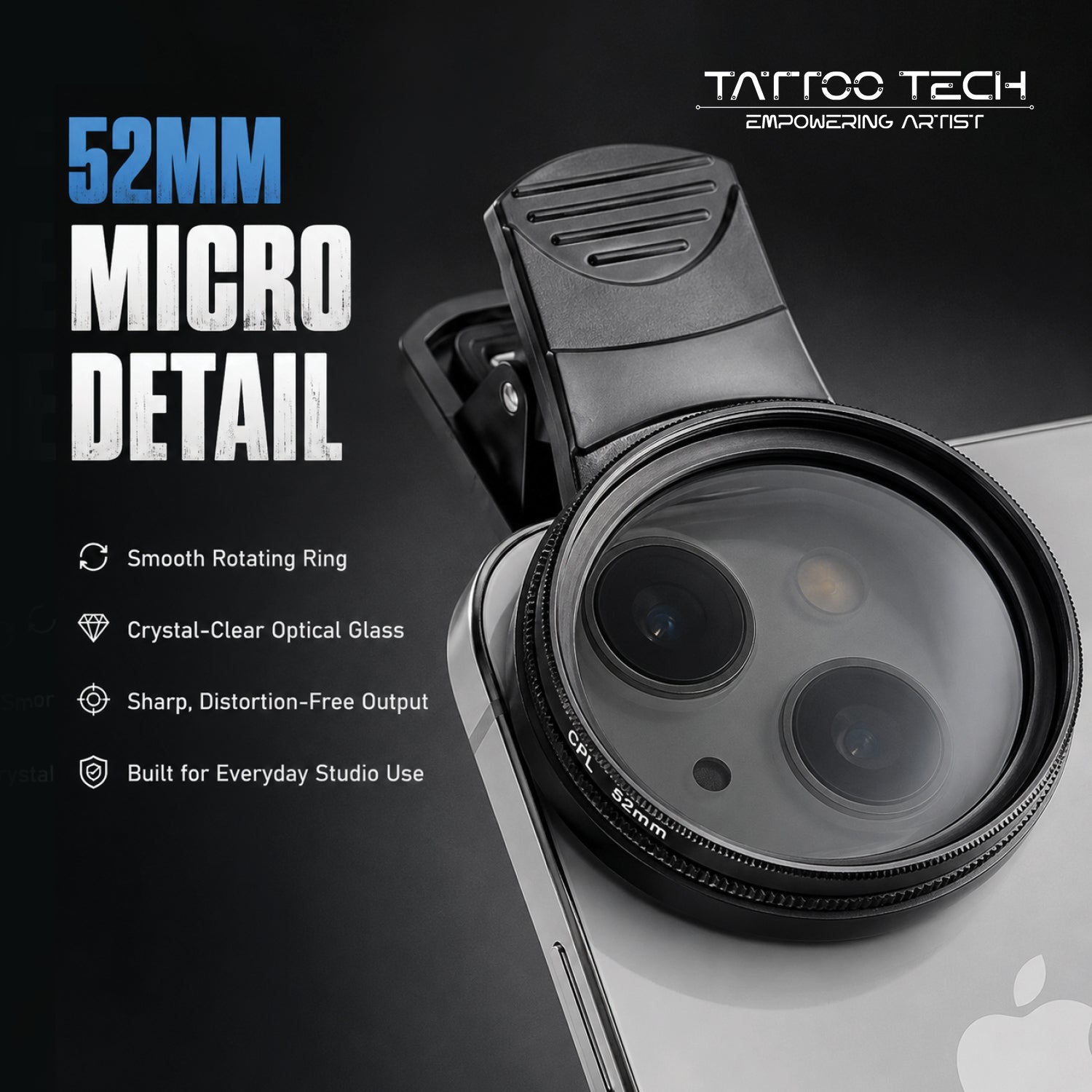 Tattoo Photography Polarizing Filter 52mm