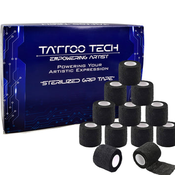 Tattoo Tech Sterilized Grip Tape for Tattoo Pen Machine – Pack of 12 Pcs