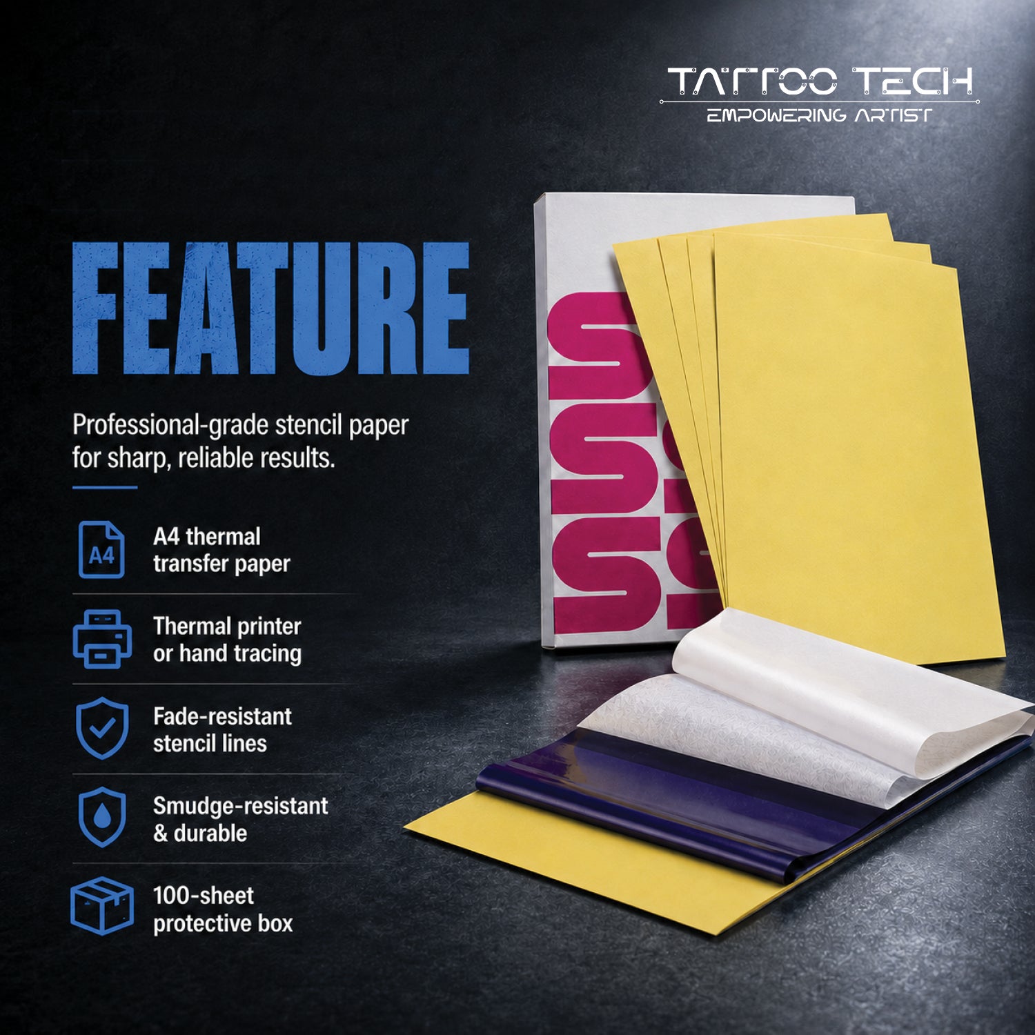 Tattoo Thermal Paper for Stencil Transfer