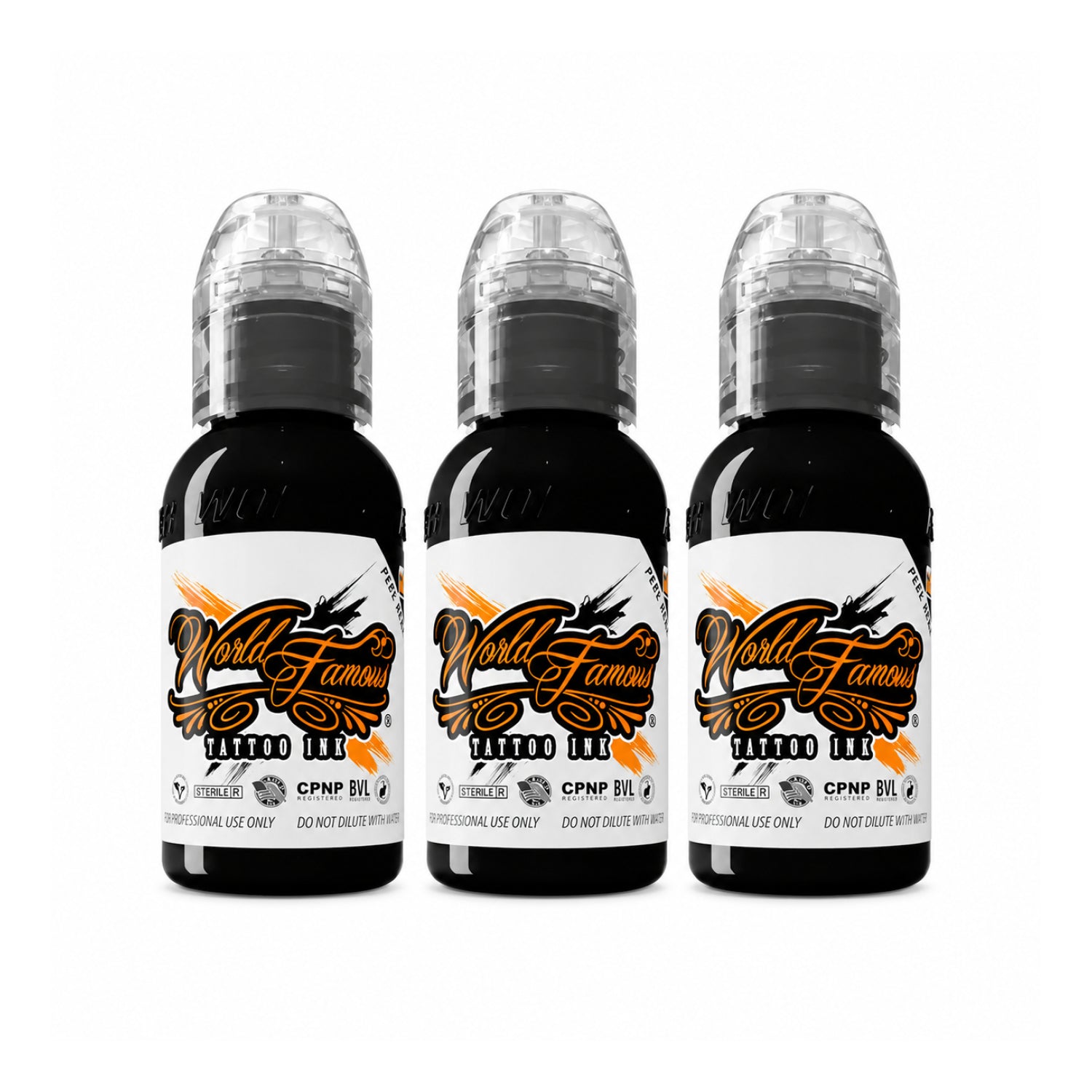 World Famous 3 Bottle Charcoal Grey Wash Set