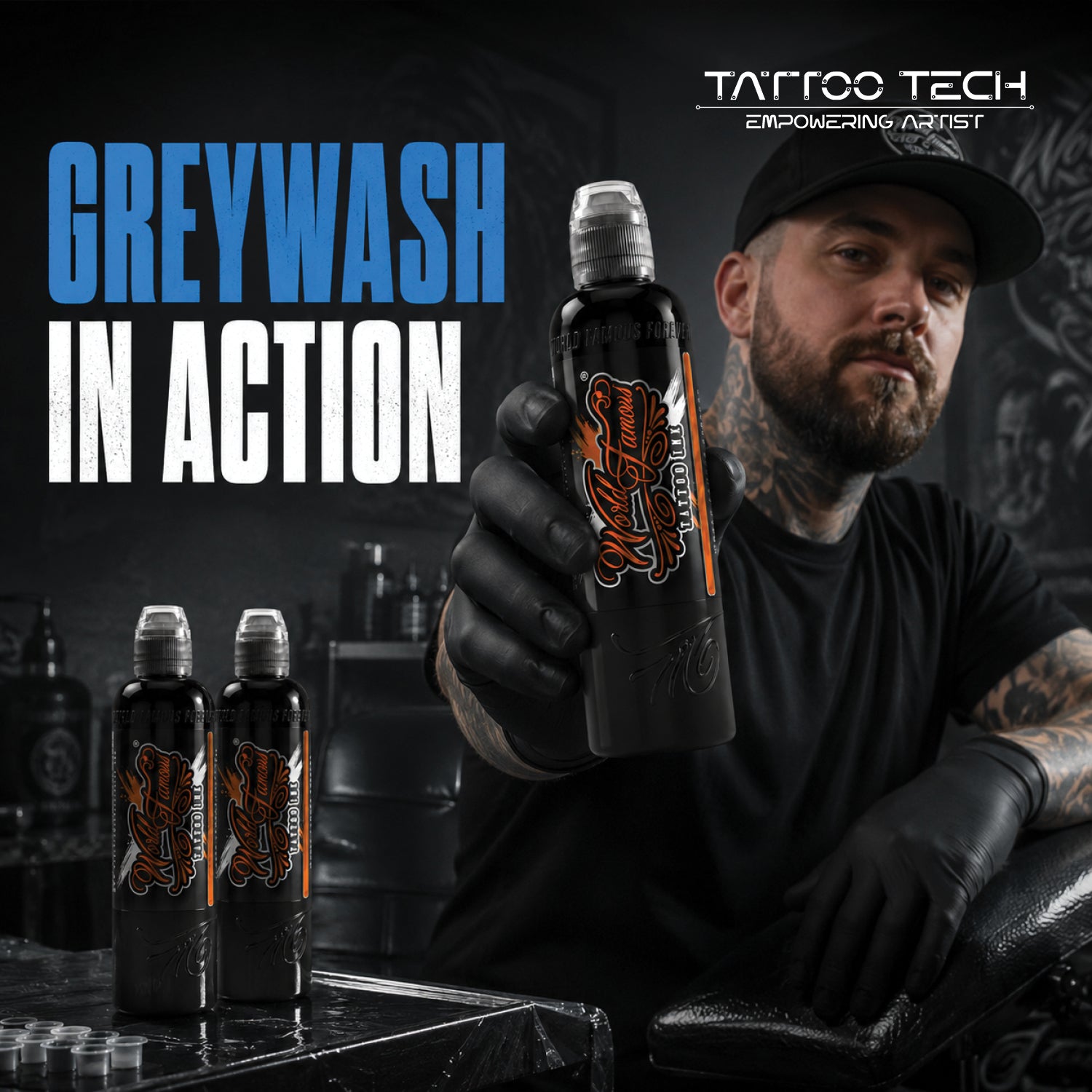 World Famous 3 Bottle Charcoal Grey Wash Set