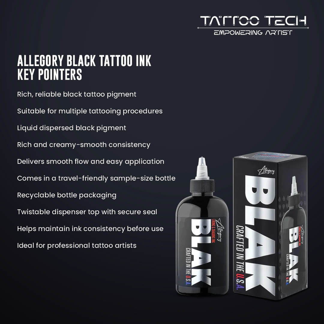 Allegory Lining & Shading Tattoo Ink Black