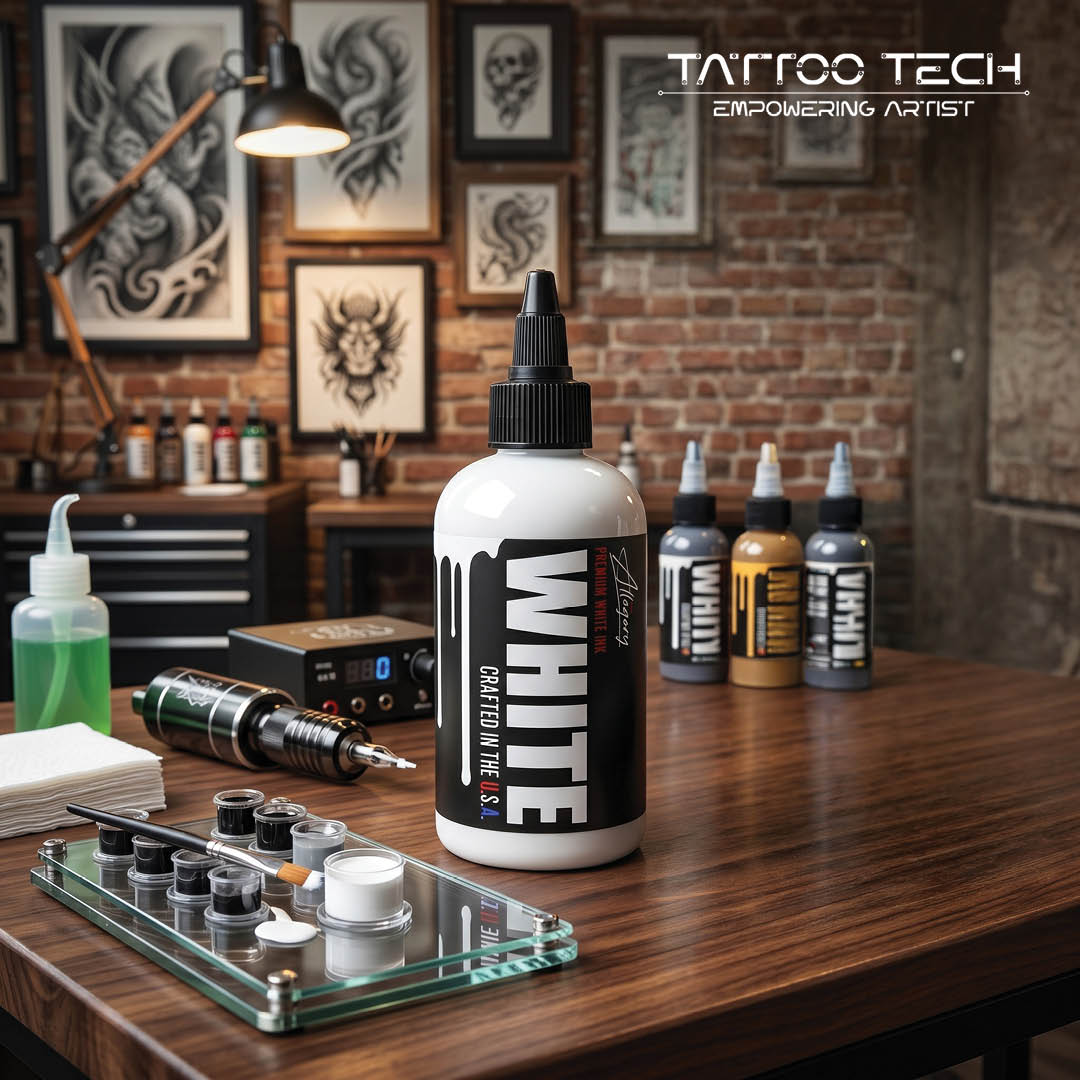 Allegory White Premium Lining and Shading Tattoo Ink -4oz