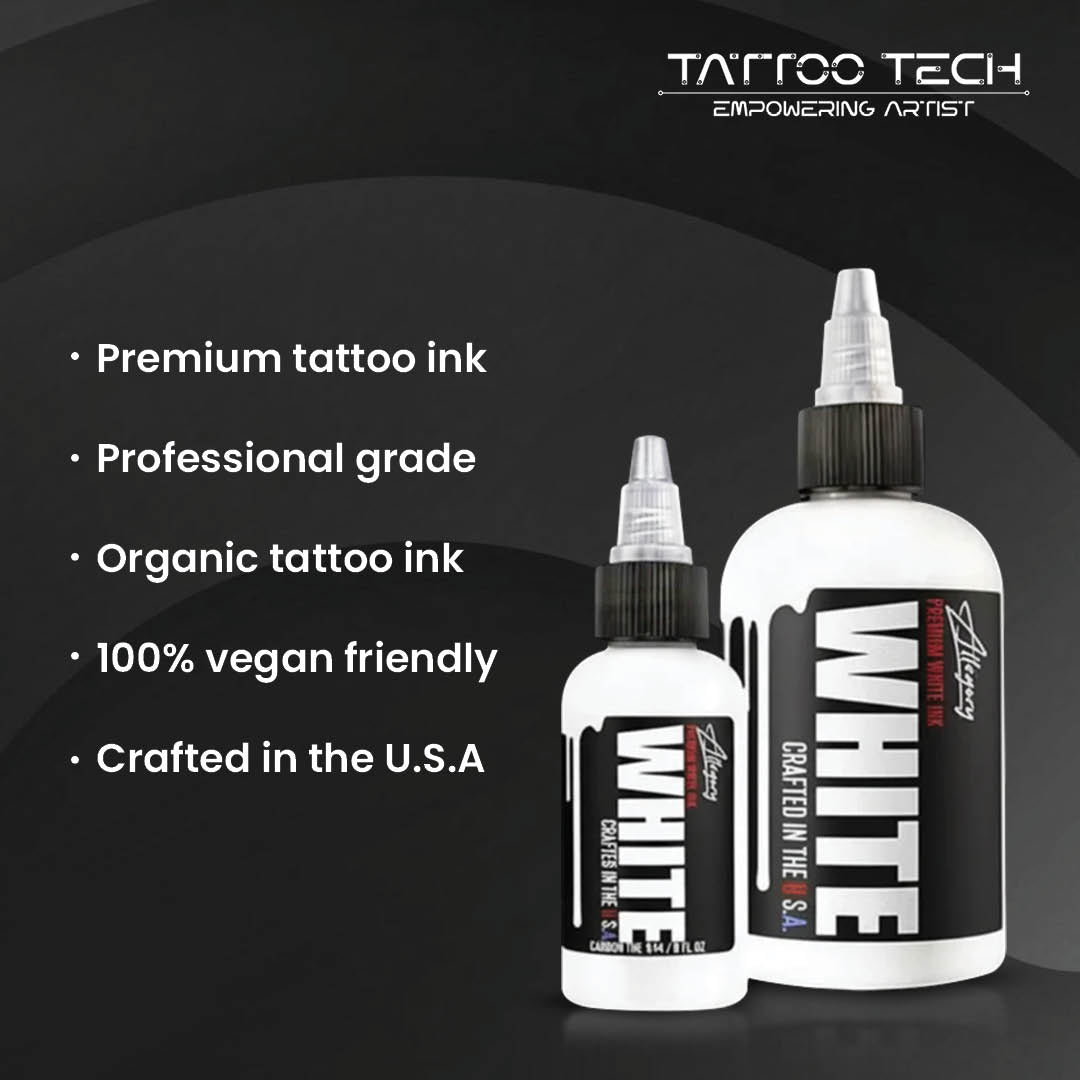 Allegory White Premium Lining and Shading Tattoo Ink -4oz