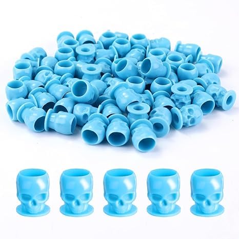 blue skull ink cups 