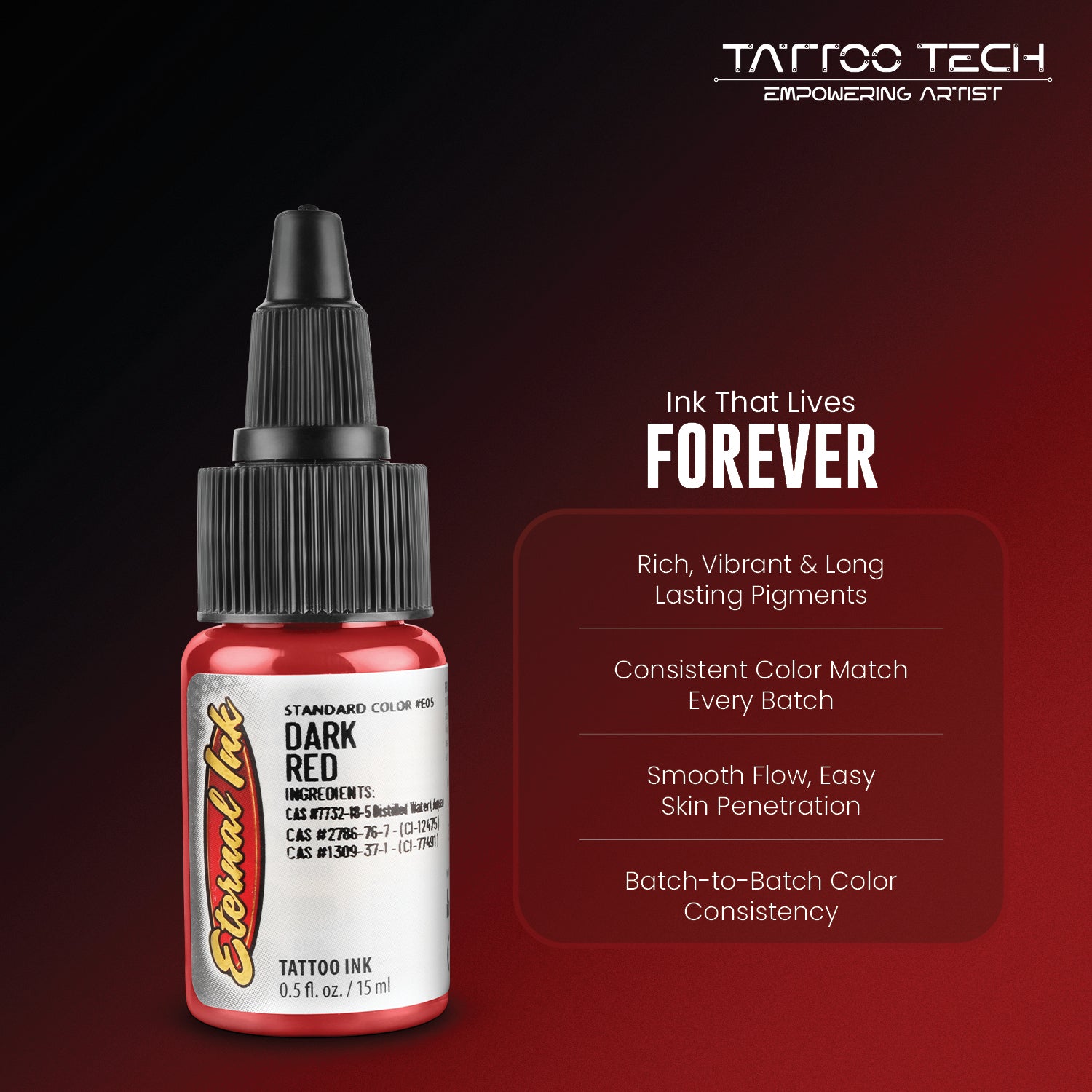 Eternal Tattoo Colors - Individual Bottles - 0.5oz