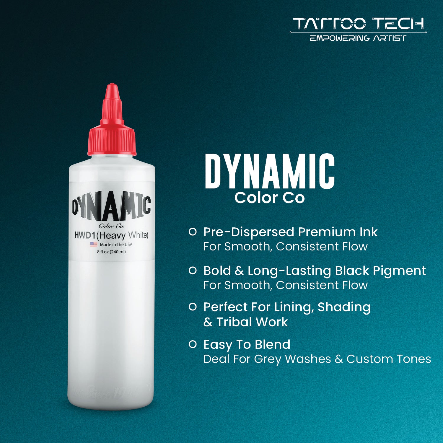 Dynamic Non Mixing Heavy White 8 oz. Bottle