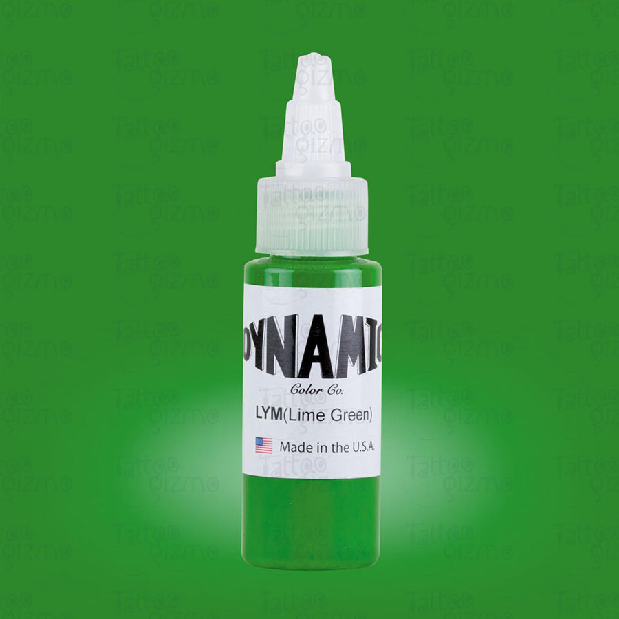 dynamic lime green color tattoo ink