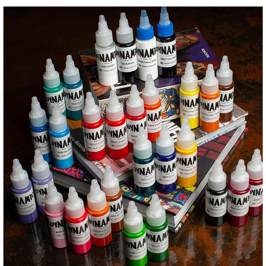 dynamic-tattoo-multi colors-ink bottles