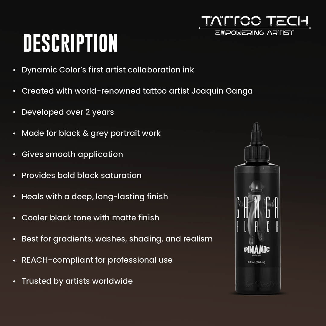 Dynamic Ganga Black Tattoo Ink