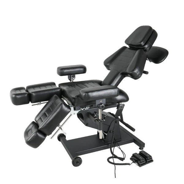 Tattoo Chair & Bed - Adjustable Height for Tattooing & PMU Clients