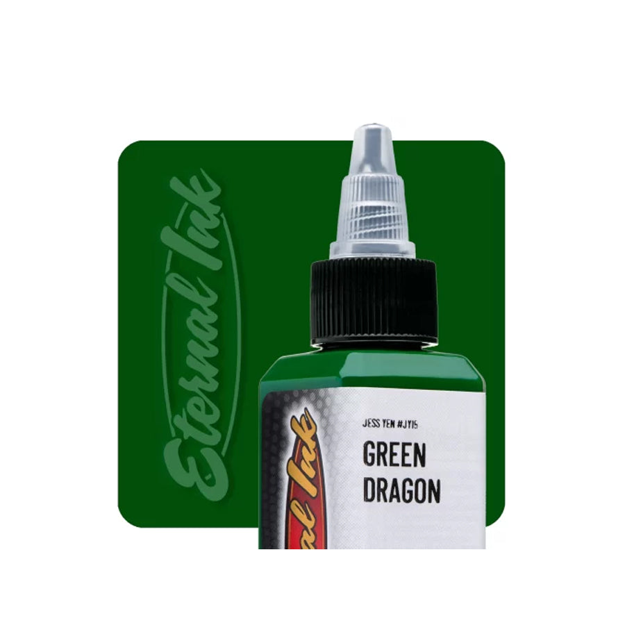 eternal green dragon tattoo ink