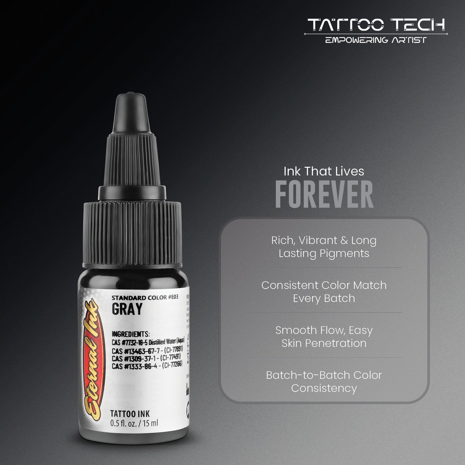 Eternal Tattoo Colors - Individual Bottles - 0.5oz