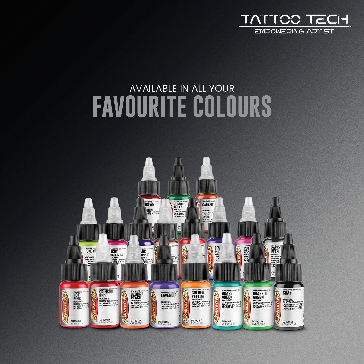 Eternal Tattoo Colors - Individual Bottles - 0.5oz