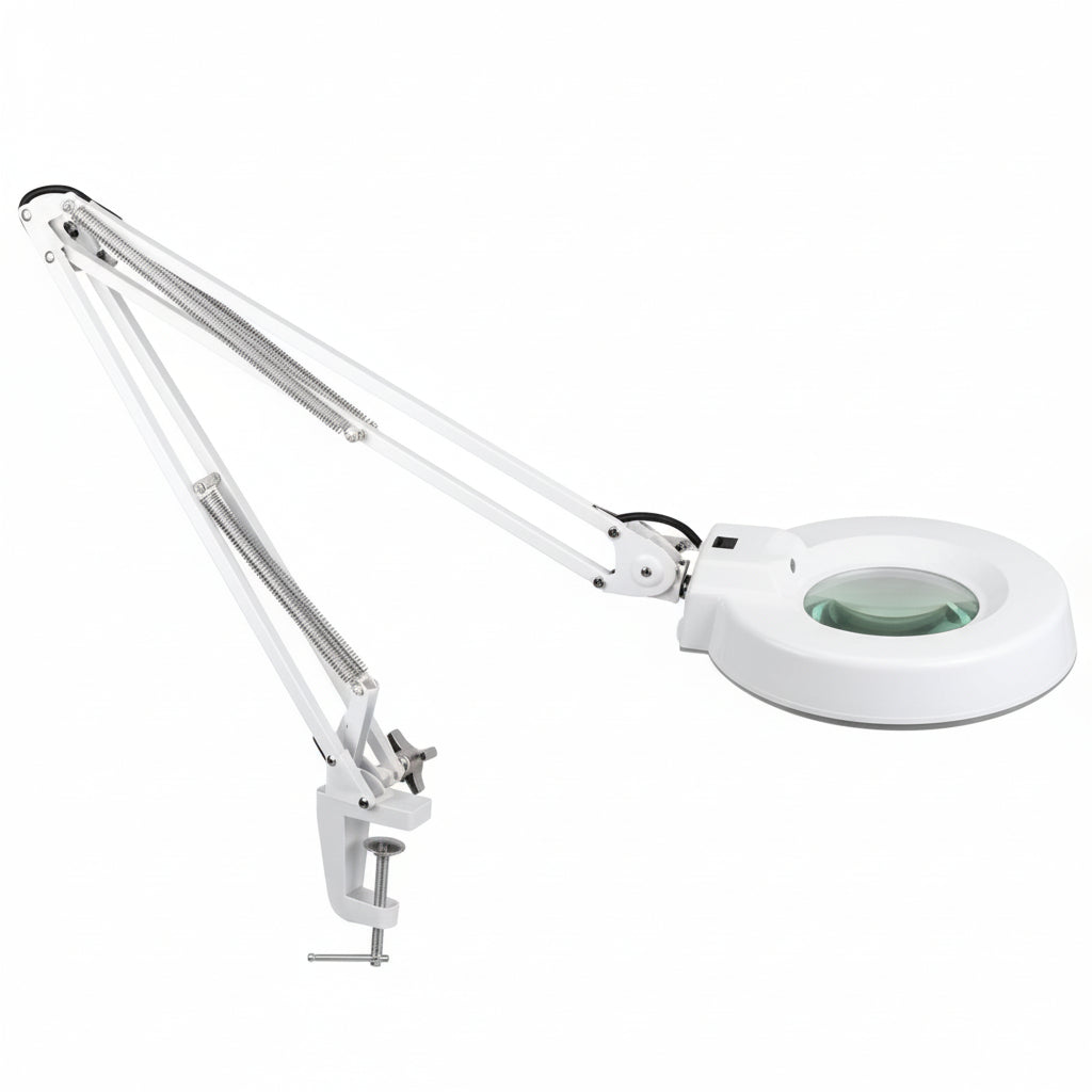 LED Magnifying Floor Lamp 2-in-1 with Adjustable Floor Stand and Clamp