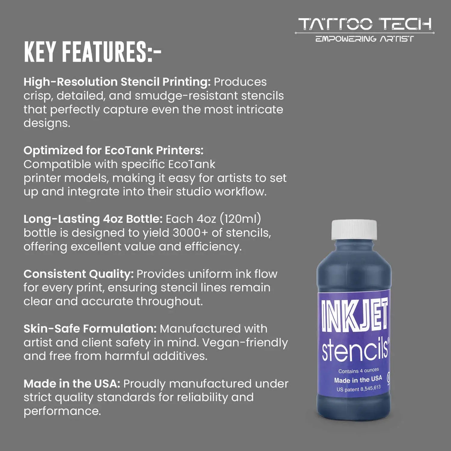 InkJet Transfer Ink for High Quality Stencil 120ml