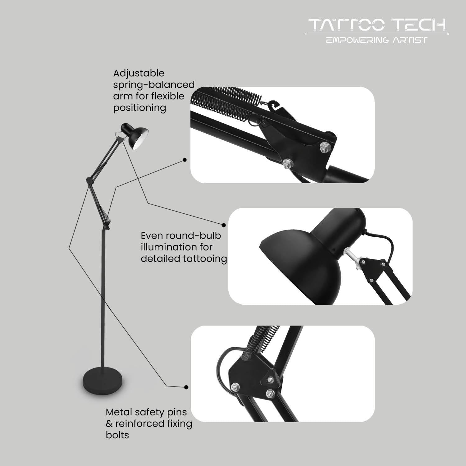 Furniture Lamp Floor Round Without Bulb