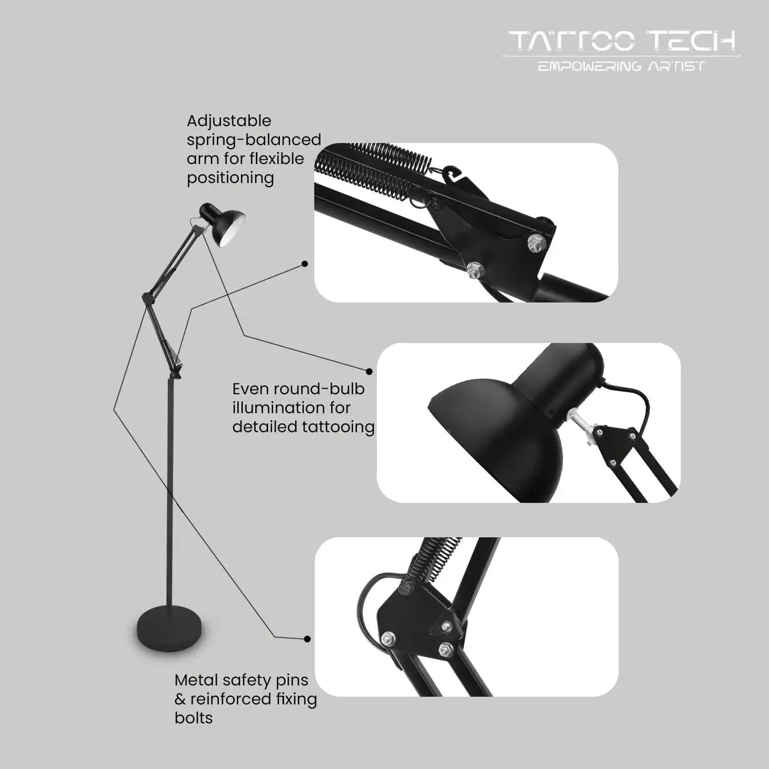 Floor Lamp Round for tattoo studio