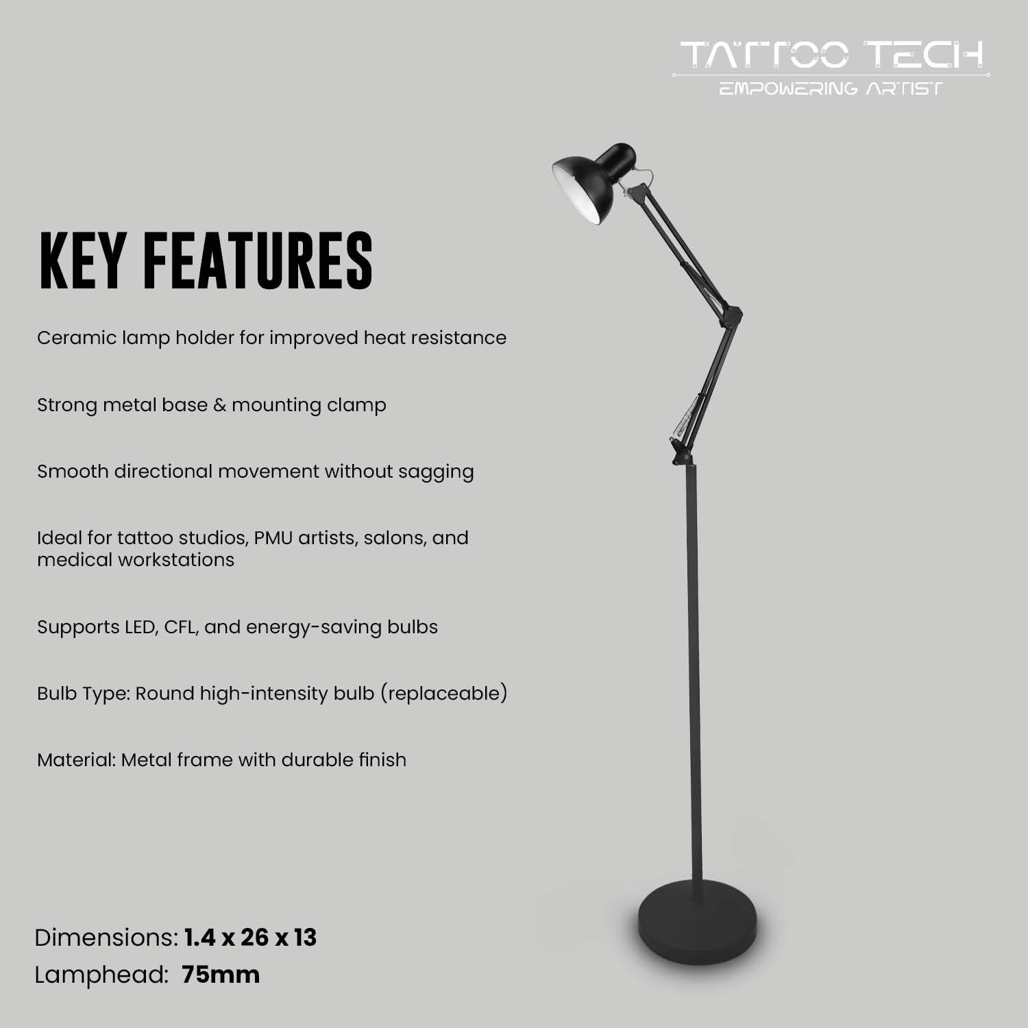 Furniture Lamp Floor Round Without Bulb