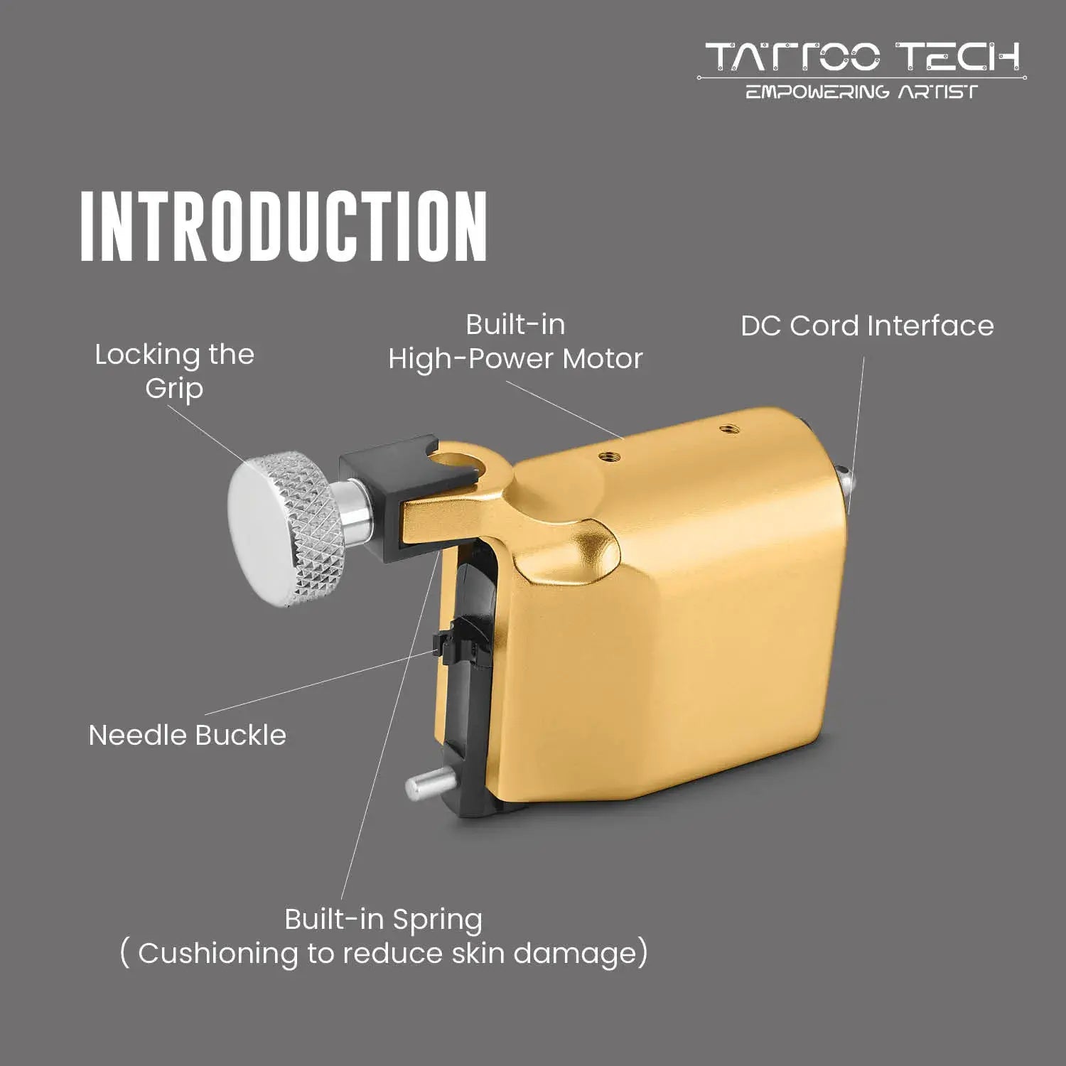 Axion Long Needle Rotary Tattoo Machine