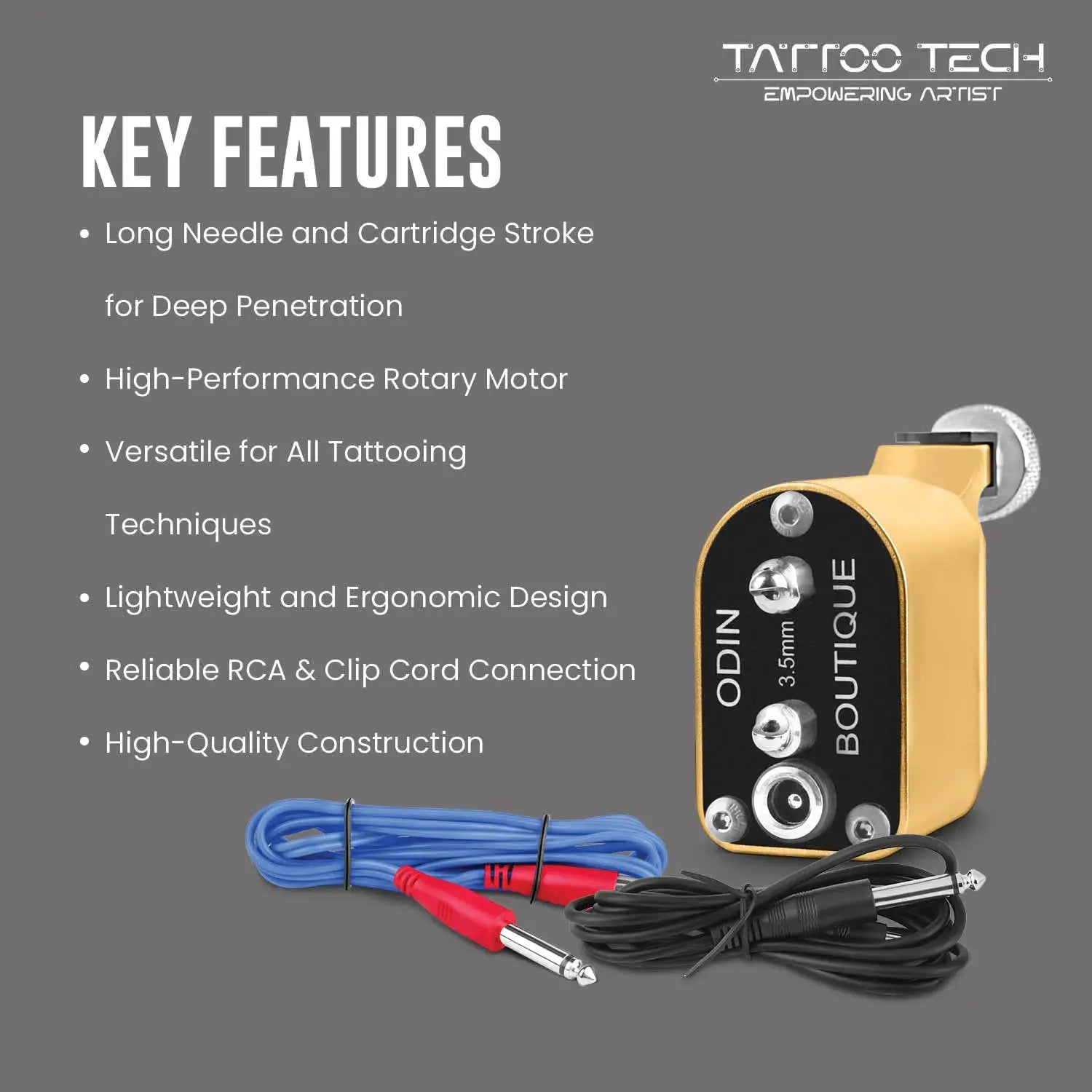 Axion Long Needle Rotary Tattoo Machine