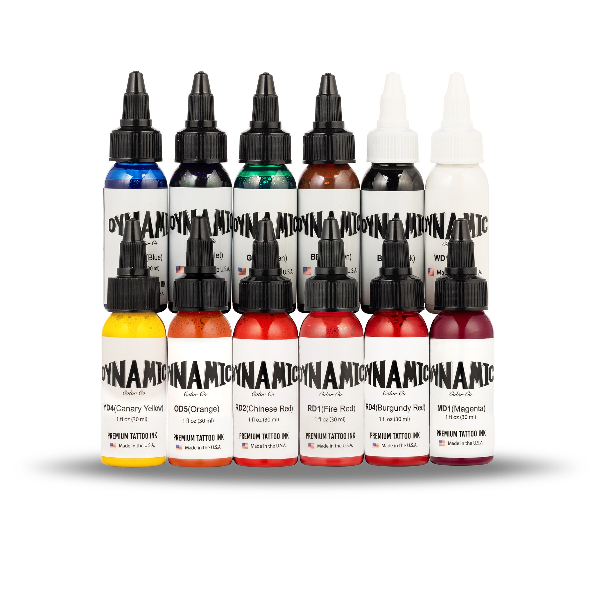 Dynamic Originals Tattoo Ink 12 Color Set - 1oz