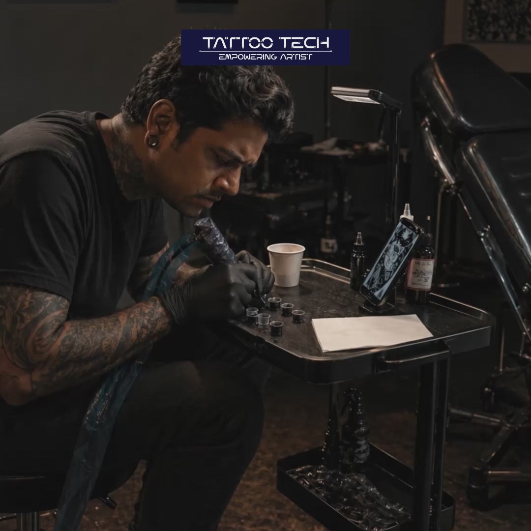 Tattoo LED Workstation with Adjustable Arms & Wheels