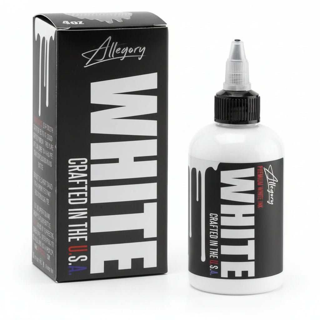 Allegory White Premium Lining and Shading Tattoo Ink -4oz