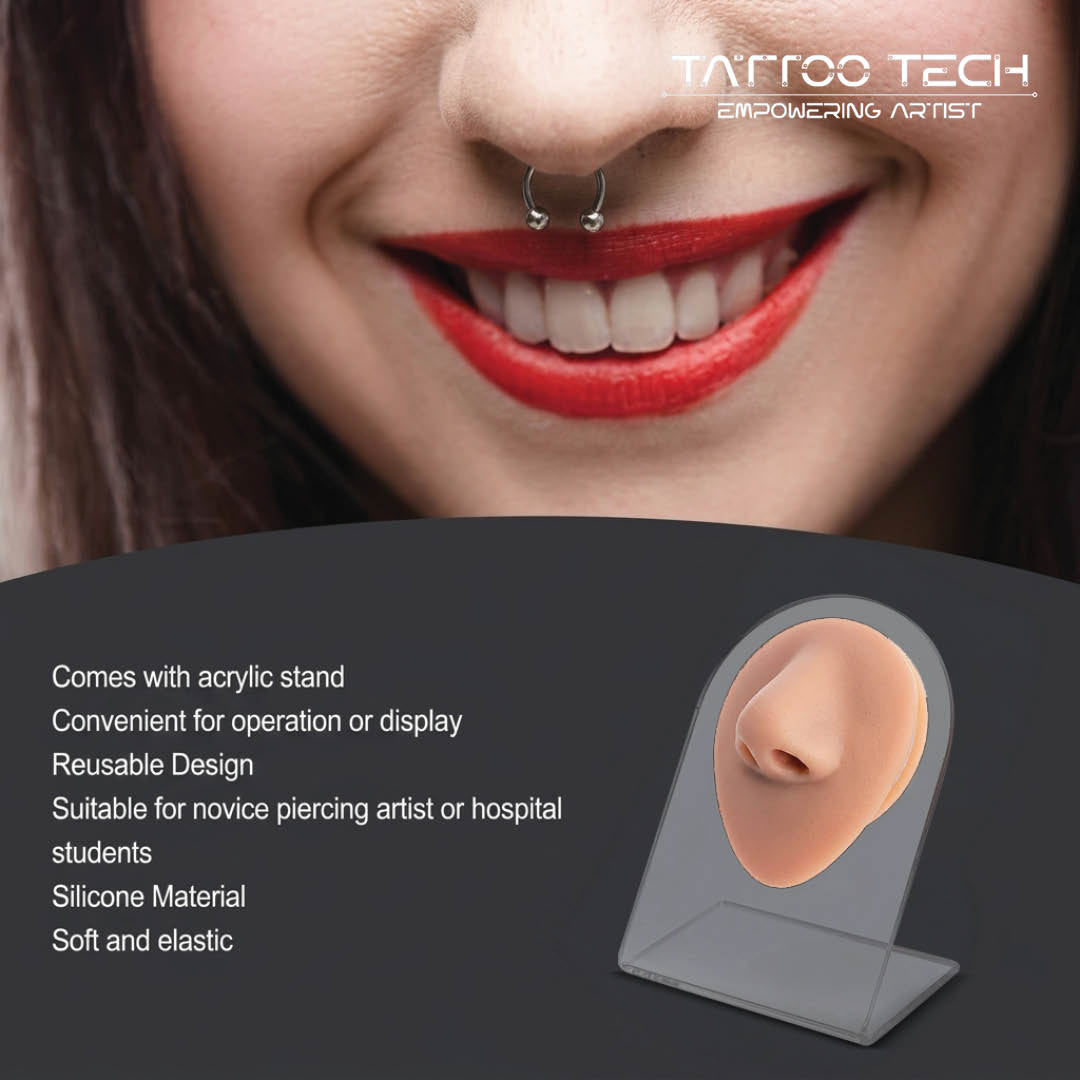 Soft Silicone Human Nose for Piercing Practice