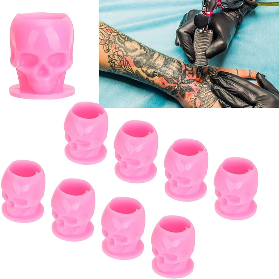 skull ink cups for tattoo ink 