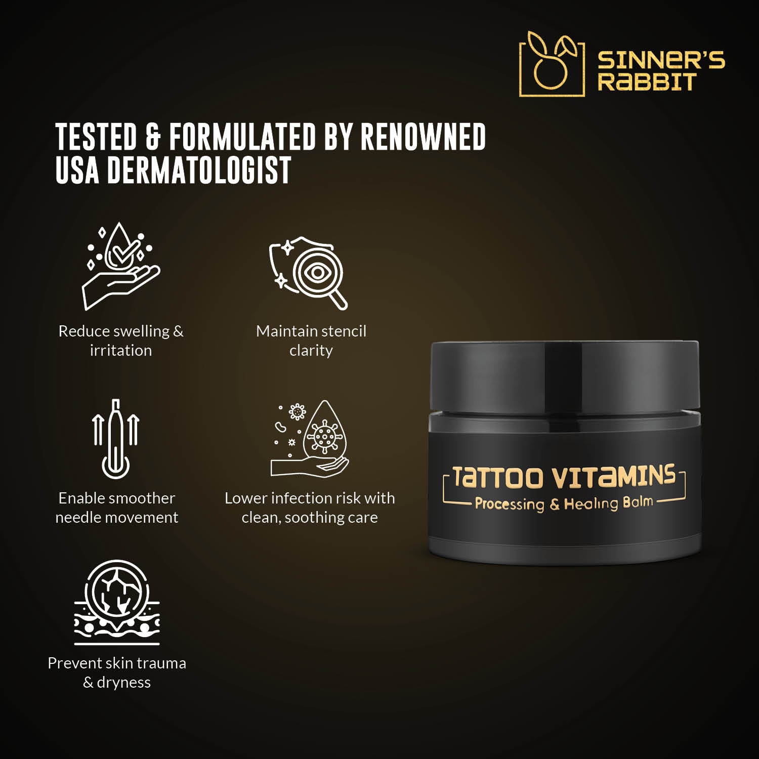 Sinner Rabbit Tattoo Vitamins - Protecting & Healing Balm