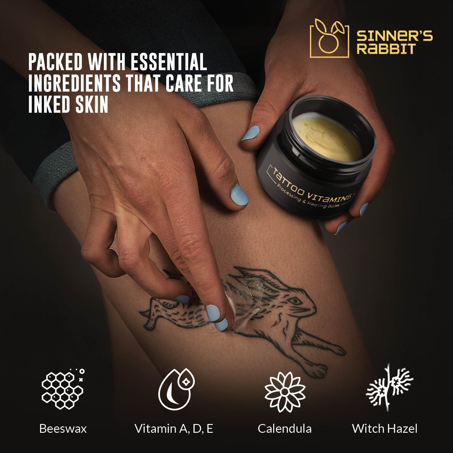 Sinner Rabbit Tattoo Vitamins - Protecting & Healing Balm
