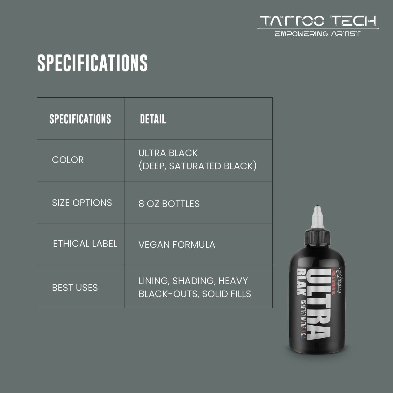 Allegory Ultra Black 8 oz